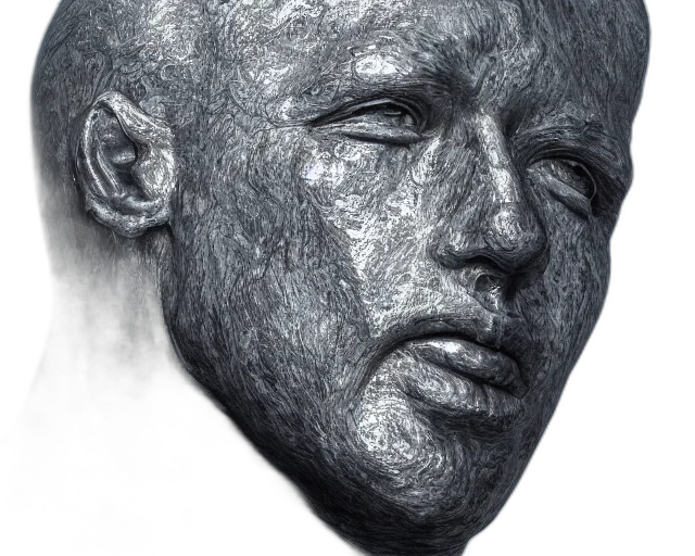 face, mask, creature, photorealistic transparent PNG cut-out