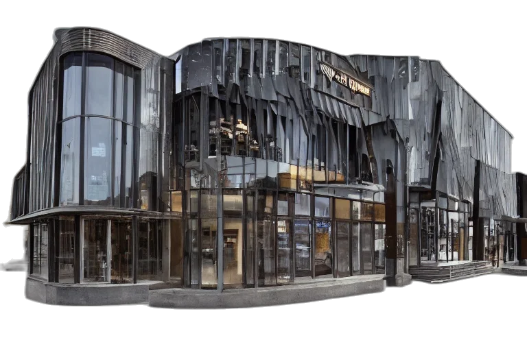 building, 3d render, concept art, photorealistic transparent PNG cut-out