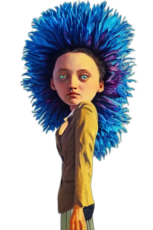 hair, jacket, creature, dress transparent PNG cut-out
