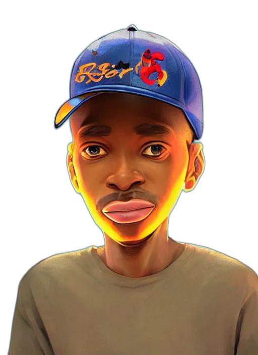face, hat, staff, cartoon transparent PNG cut-out