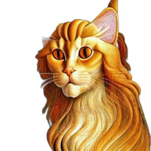 animal, crown, staff, photorealistic transparent PNG cut-out
