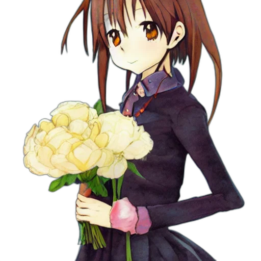 flower, staff, dress, jacket transparent PNG cut-out
