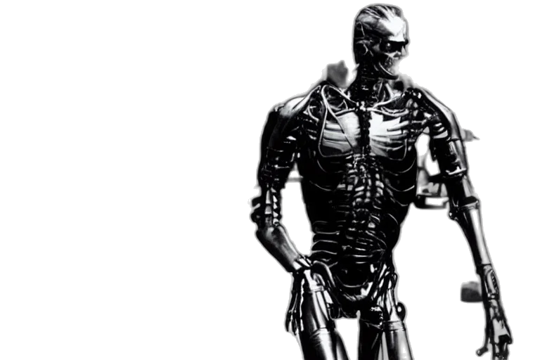 robot, creature, concept art, cyberpunk transparent PNG cut-out