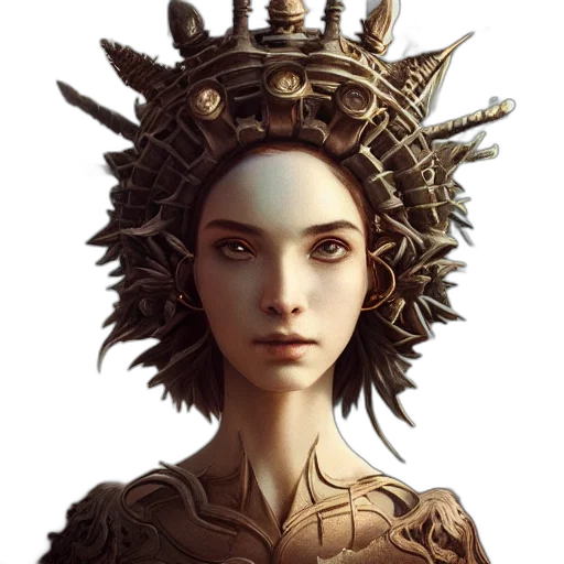 crown, face, jewelry, staff transparent PNG cut-out