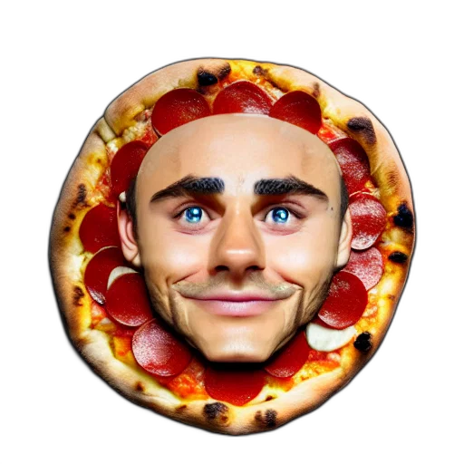 face, food, 3d render, photorealistic transparent PNG cut-out