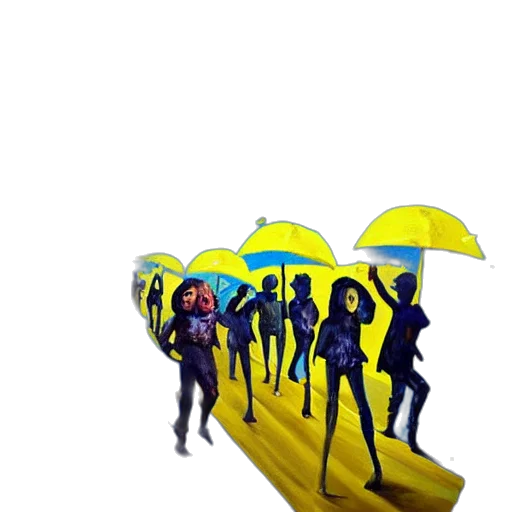 umbrella, staff, 3d render, concept art transparent PNG cut-out