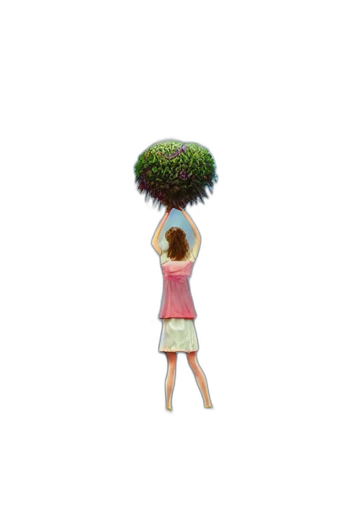 tree, hair, staff, umbrella transparent PNG cut-out