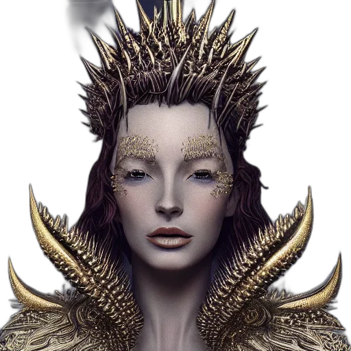 crown, jewelry, face, dragon transparent PNG cut-out