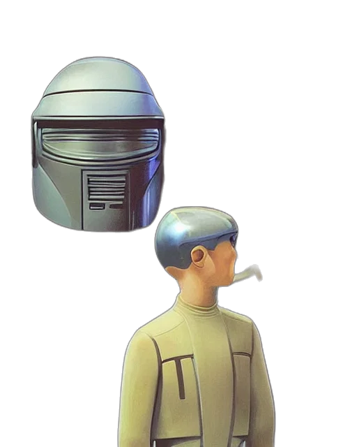 mask, robot, hat, staff transparent PNG cut-out