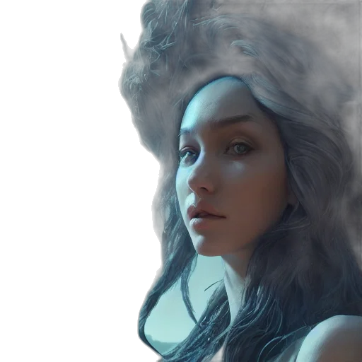 crown, hair, face, mask transparent PNG cut-out