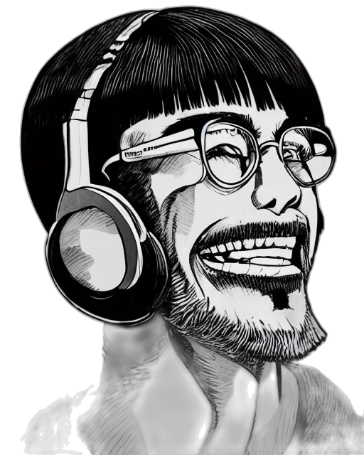 face, cartoon, comic book art, pencil sketch transparent PNG cut-out