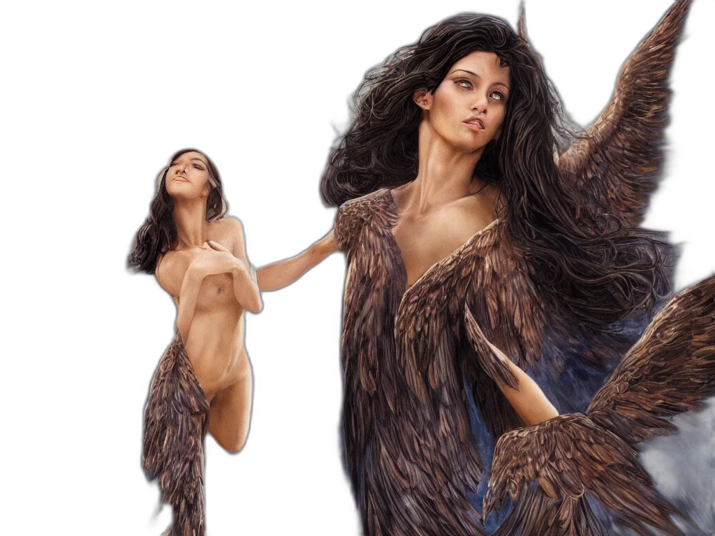 hair, dress, creature, concept art transparent PNG cut-out