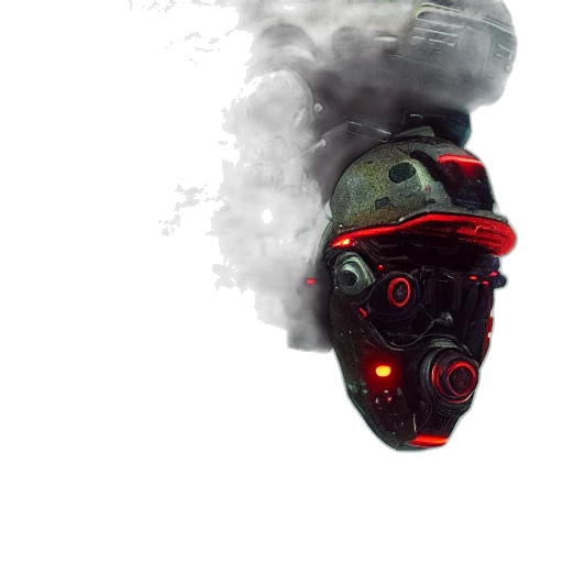 mask, robot, face, weapon transparent PNG cut-out
