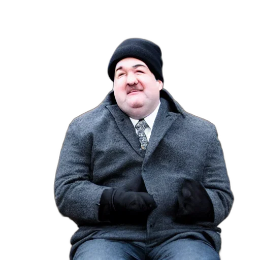 hat, jacket, staff, face transparent PNG cut-out