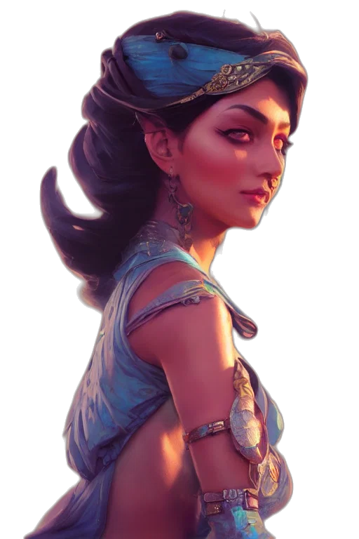 jewelry, crown, dress, staff transparent PNG cut-out