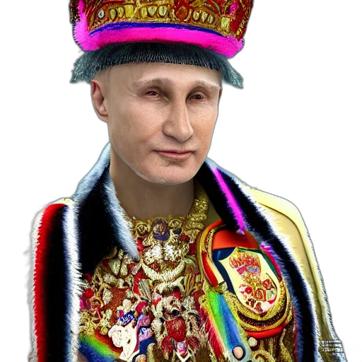 jacket, crown, hat, staff transparent PNG cut-out