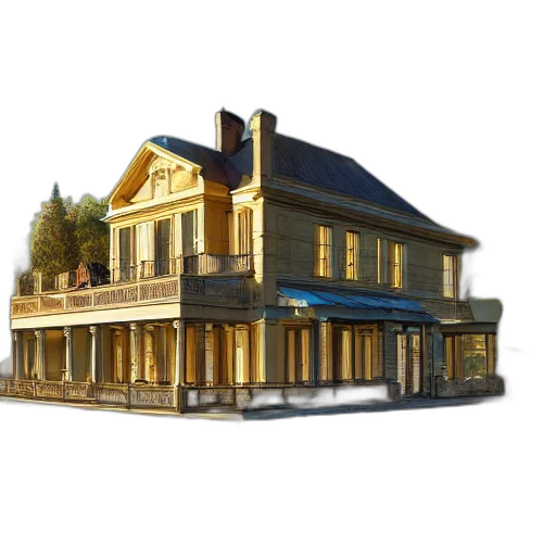 building, furniture, 3d render, concept art transparent PNG cut-out