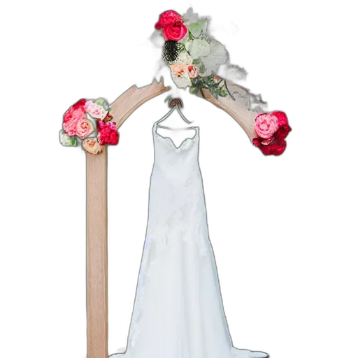 dress, jewelry, crown, staff transparent PNG cut-out