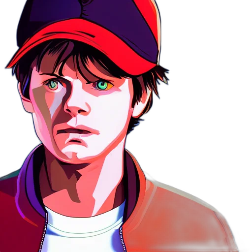 face, pixel art, comic book art, concept art transparent PNG cut-out