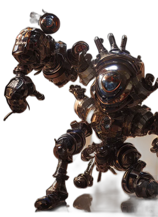 robot, weapon, jewelry, creature transparent PNG cut-out