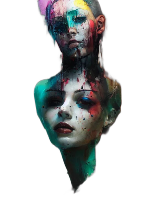 face, mask, crown, creature transparent PNG cut-out
