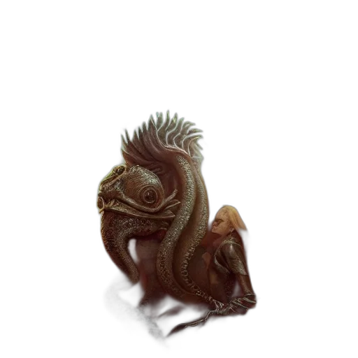 creature, dragon, animal, hair transparent PNG cut-out