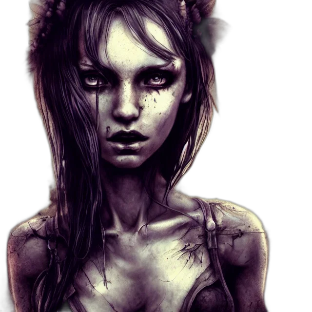 face, mask, creature, fantasy art transparent PNG cut-out