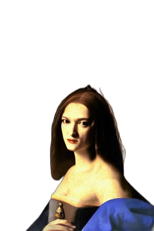dress, hair, face, crown transparent PNG cut-out