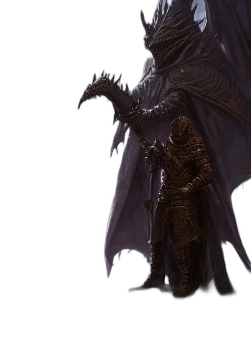 dragon, creature, staff, mask transparent PNG cut-out