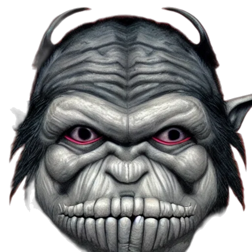 mask, face, creature, staff transparent PNG cut-out
