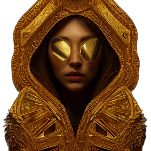 mask, face, jewelry, jacket transparent PNG cut-out