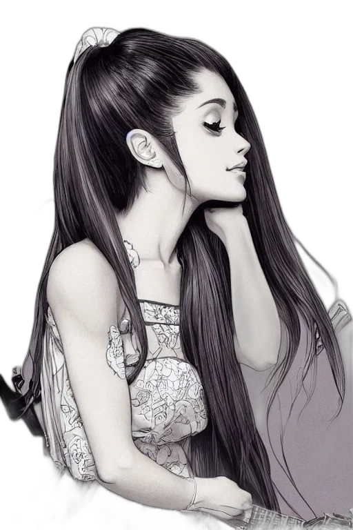 hair, dress, face, photorealistic transparent PNG cut-out