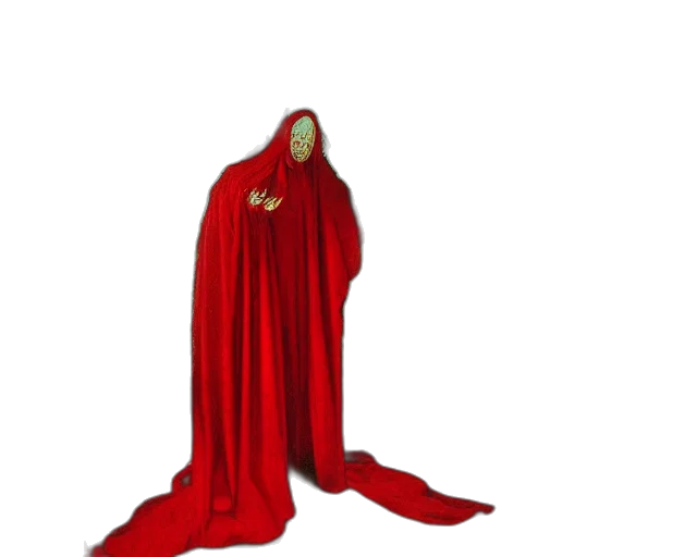 dress, jacket, staff, creature transparent PNG cut-out