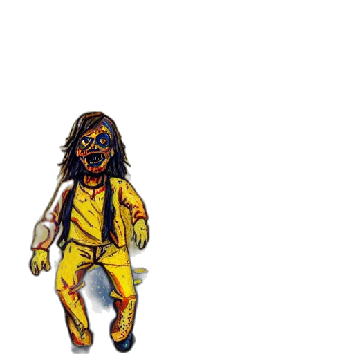 jacket, creature, staff, pixel art transparent PNG cut-out