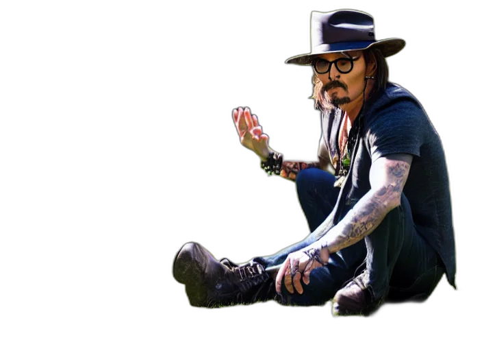 hat, jacket, staff, animal transparent PNG cut-out