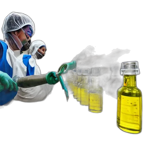 workers, making, baby, oil transparent PNG cut-out