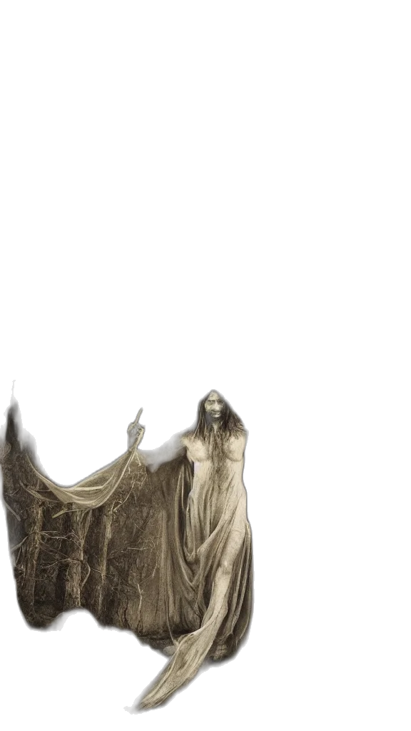 dress, creature, hair, sword transparent PNG cut-out