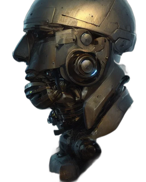 robot, mask, face, weapon transparent PNG cut-out