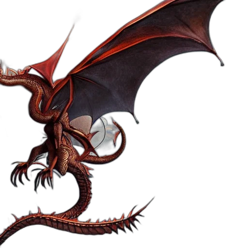 dragon, creature, staff, animal transparent PNG cut-out