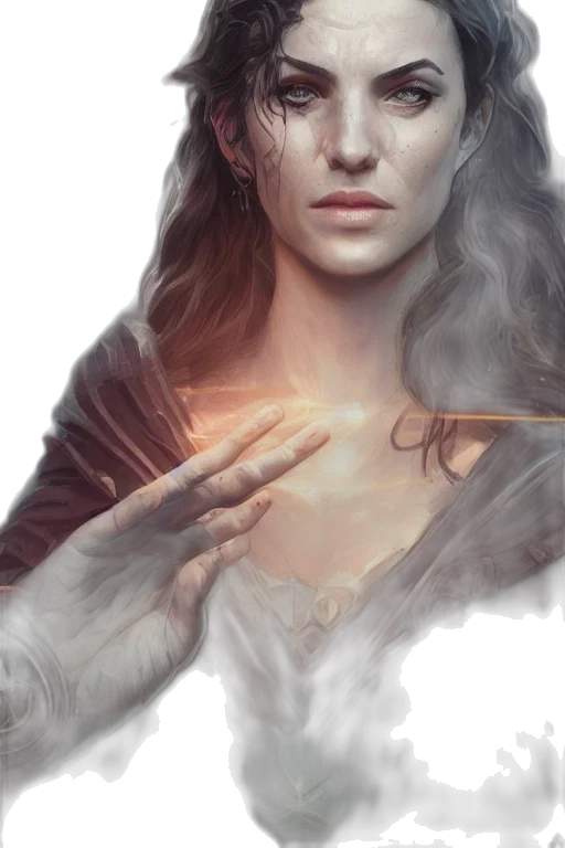 face, fantasy art, concept art, photorealistic transparent PNG cut-out