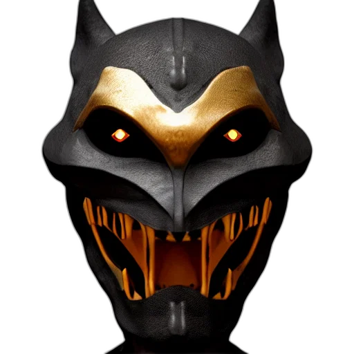 mask, concept art, fantasy art, 3d render transparent PNG cut-out