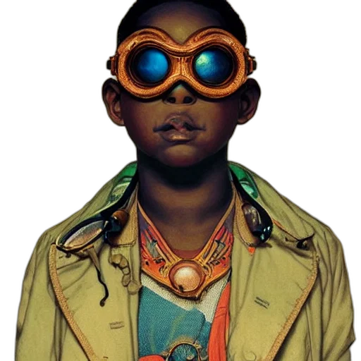 jacket, jewelry, mask, face transparent PNG cut-out