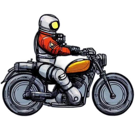 robot, jacket, comic book art, concept art transparent PNG cut-out