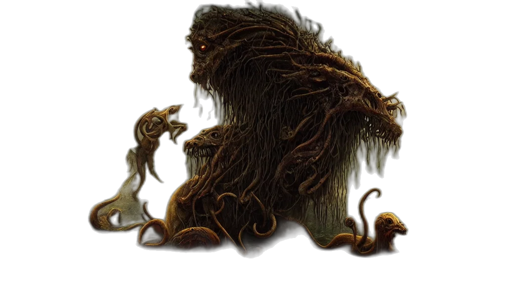 creature, hair, animal, staff transparent PNG cut-out
