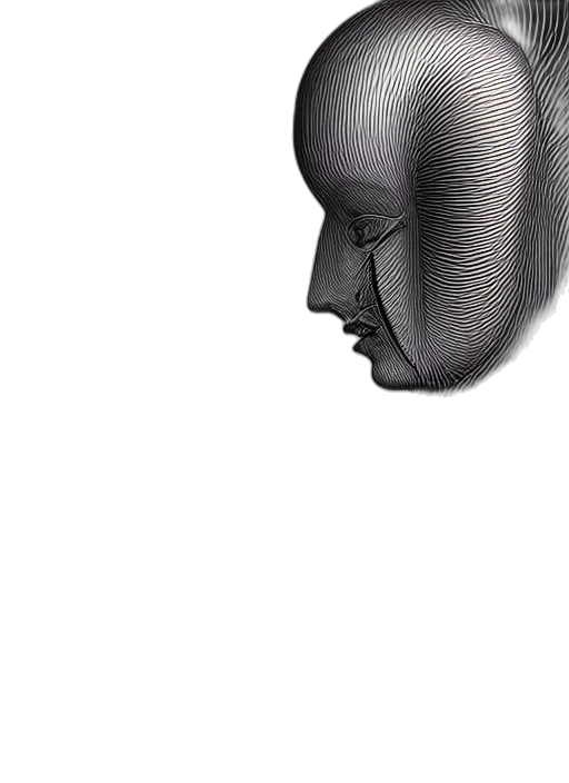 face, mask, robot, hair transparent PNG cut-out