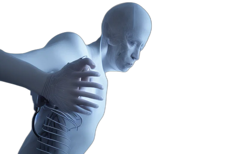 robot, creature, 3d render, concept art transparent PNG cut-out