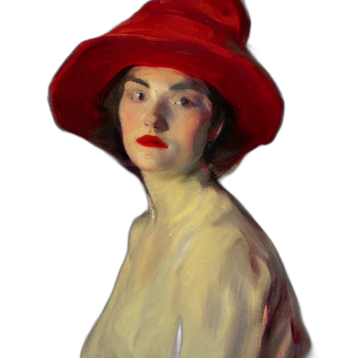 hat, face, dress, staff transparent PNG cut-out