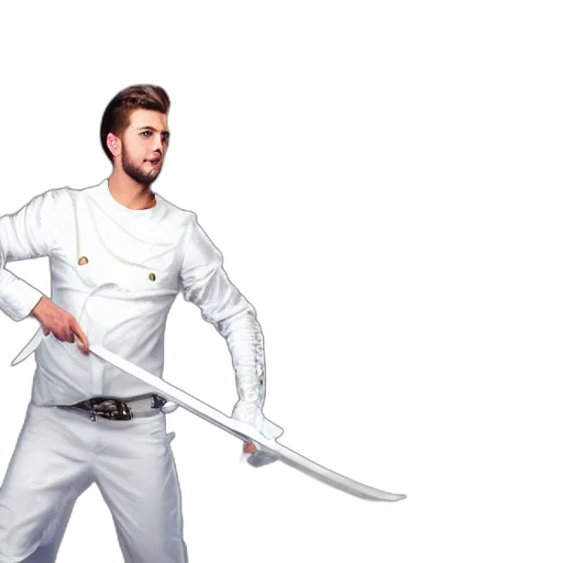 sword, staff, weapon, jacket transparent PNG cut-out