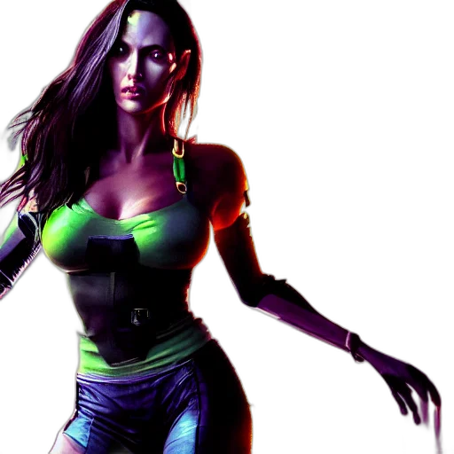 concept art, comic book art, cyberpunk, 3d render transparent PNG cut-out