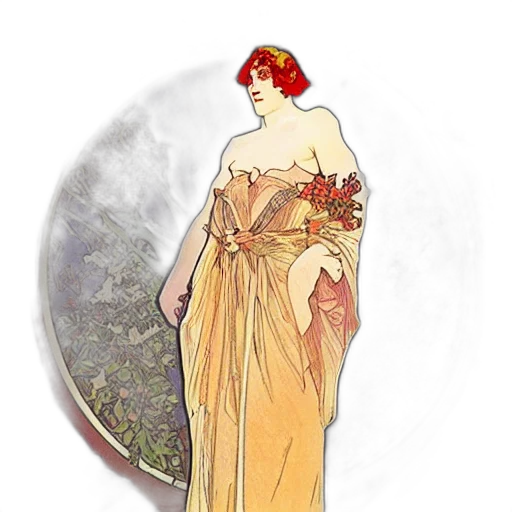 dress, staff, jewelry, concept art transparent PNG cut-out